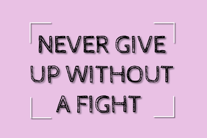 Inspirational quotes [ NEVER GIVE UP ] Plakat template